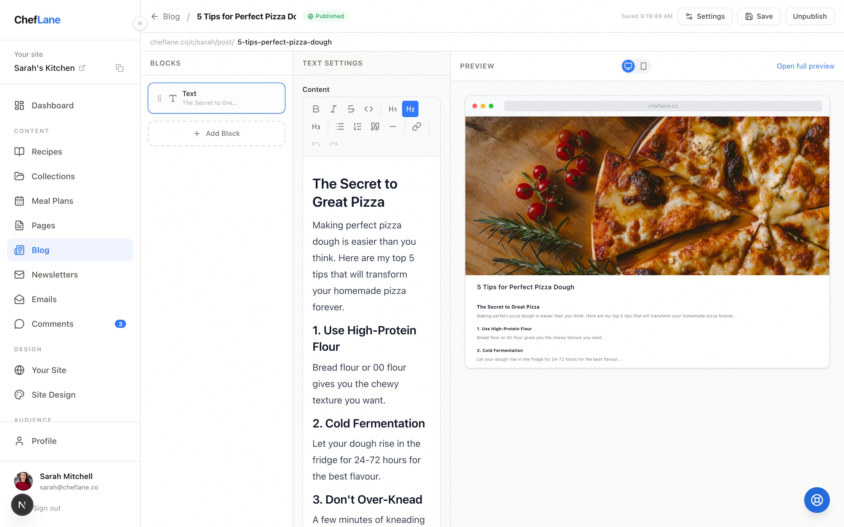 Blog & Newsletters preview