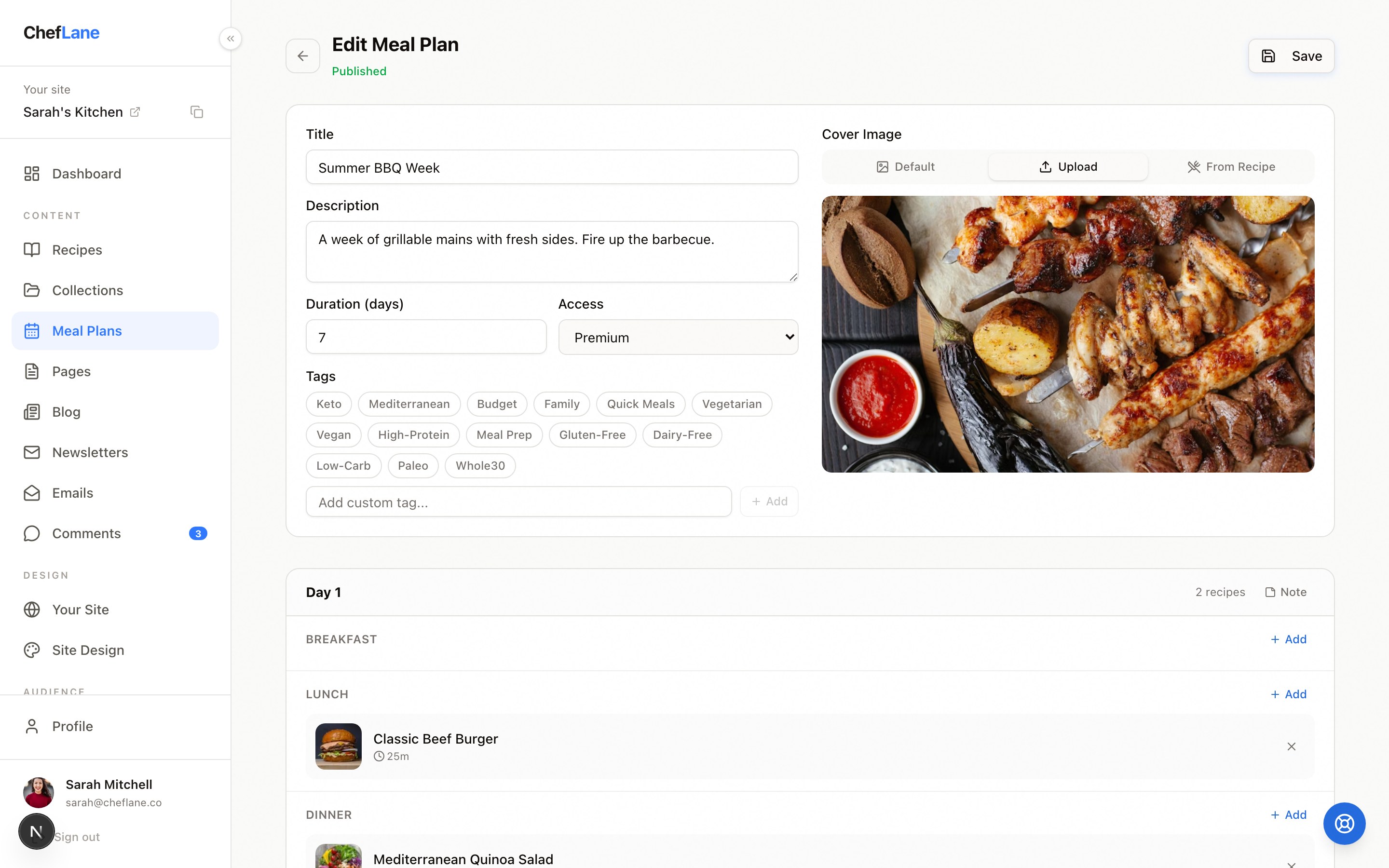 Meal Plans & Shopping Lists preview